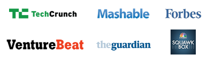 TechCrunch, Mashable, Forbes, VentureBeat, theguardian, WIRED