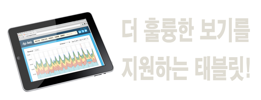 앱 스토어 데이터는 태블릿에서 훌륭한 보기를 제공합니다